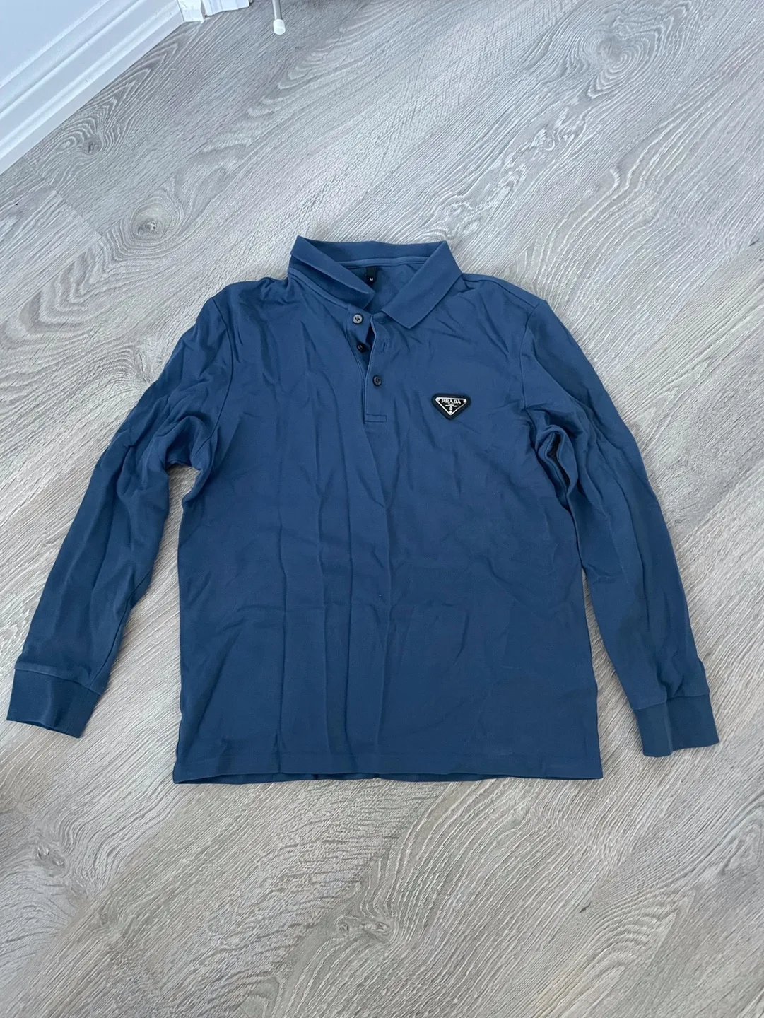 Prada Long Sleeve Polo Shirt Size M thumbnail
