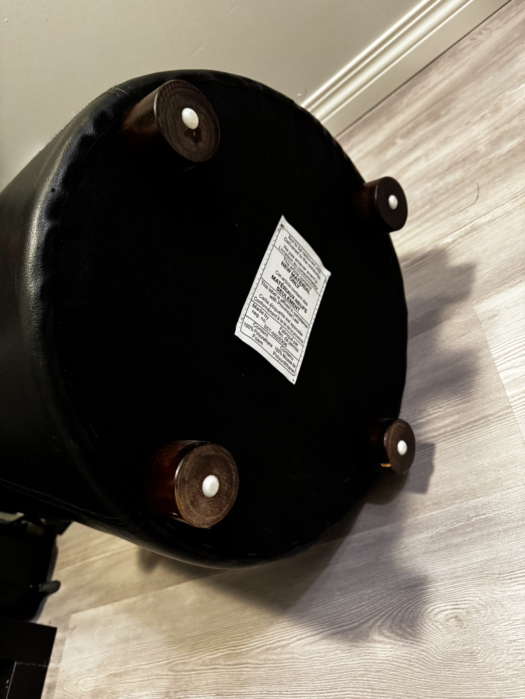 Faux leather ottoman with storage - photo 3