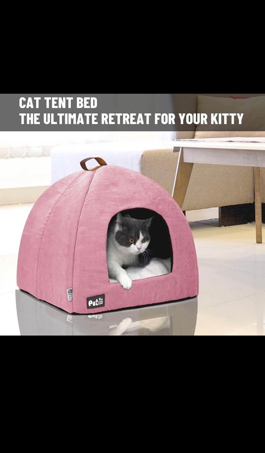 Pink Cat Tent Bed - photo 4