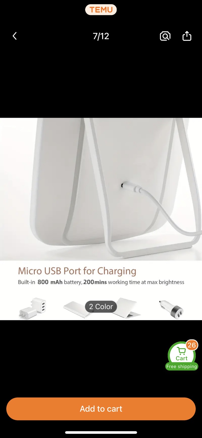 LED Lighted Makeup Mirror with Stand - photo 3