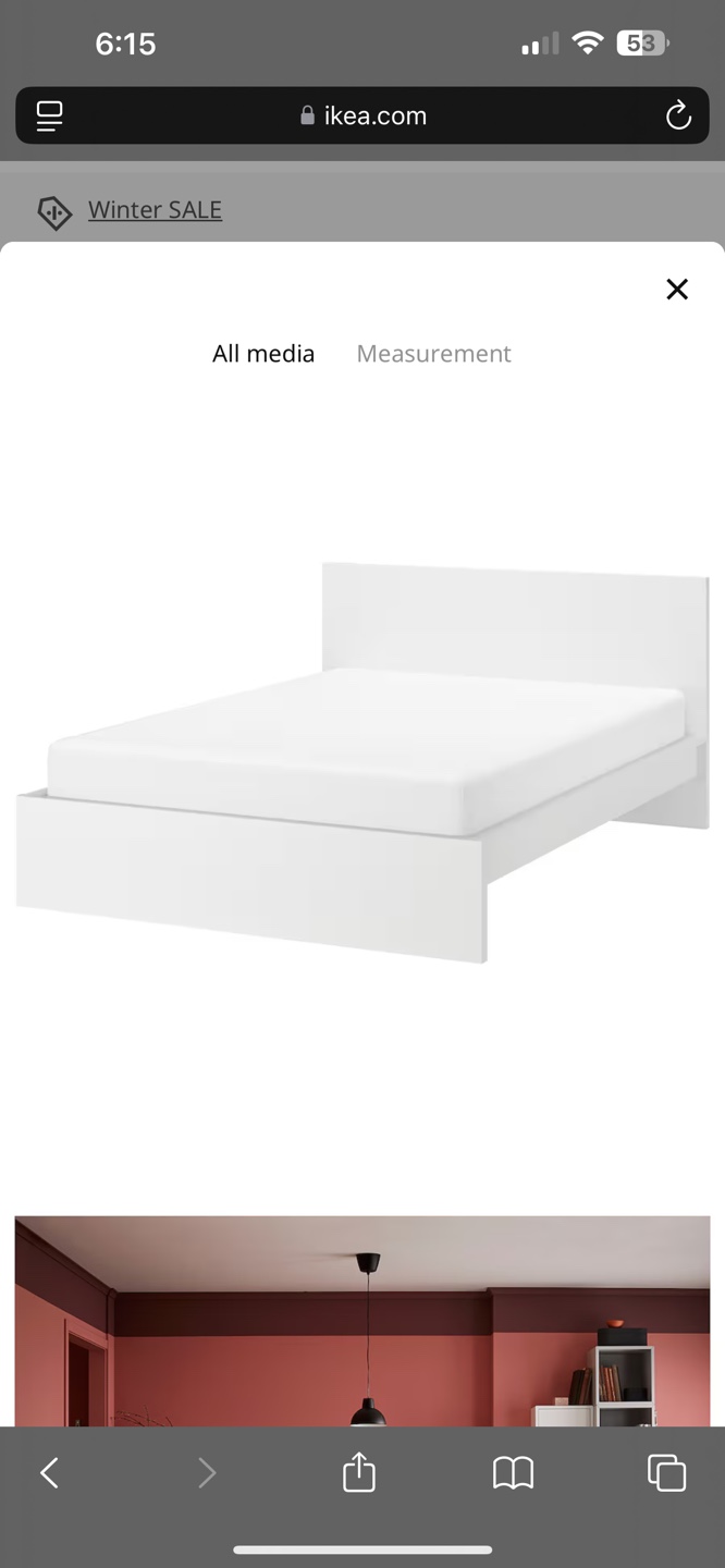 IKEA MALM Bed Frame, Double