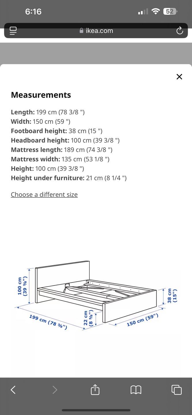 IKEA MALM Bed Frame, Double - photo 3