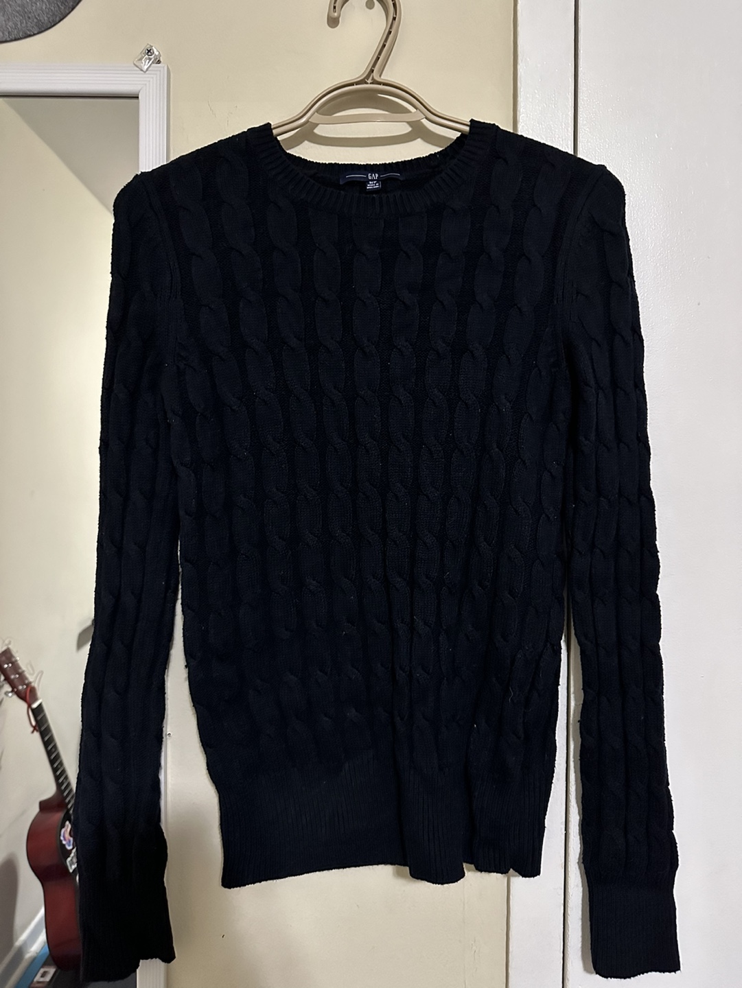 Black Cable Knit Sweater
