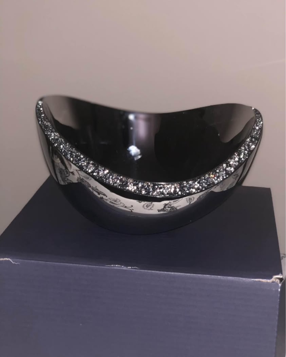 Silver Bowl with Swarovski Trim