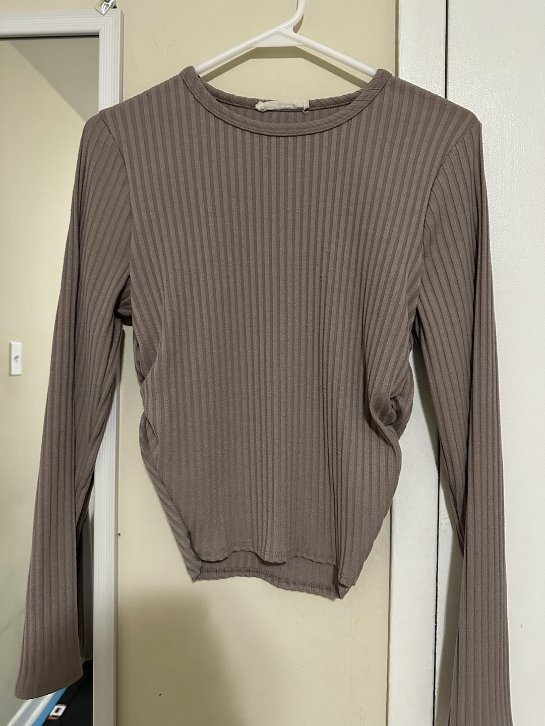 Ribbed Long Sleeve Crop Top