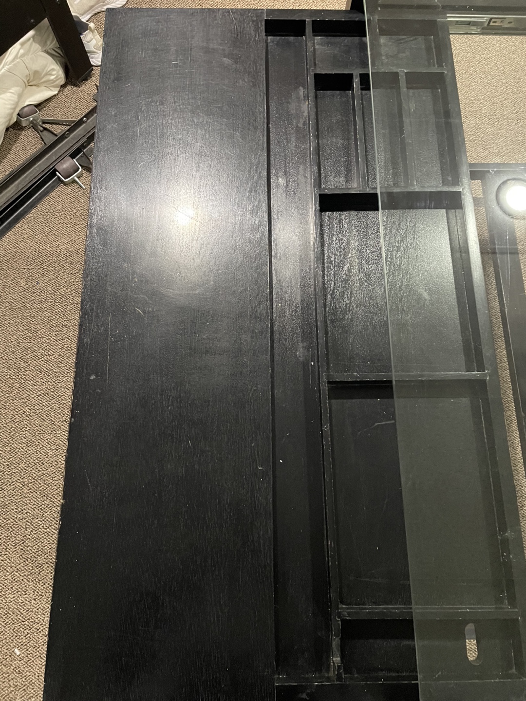 Black Glass Top Desk - photo 3