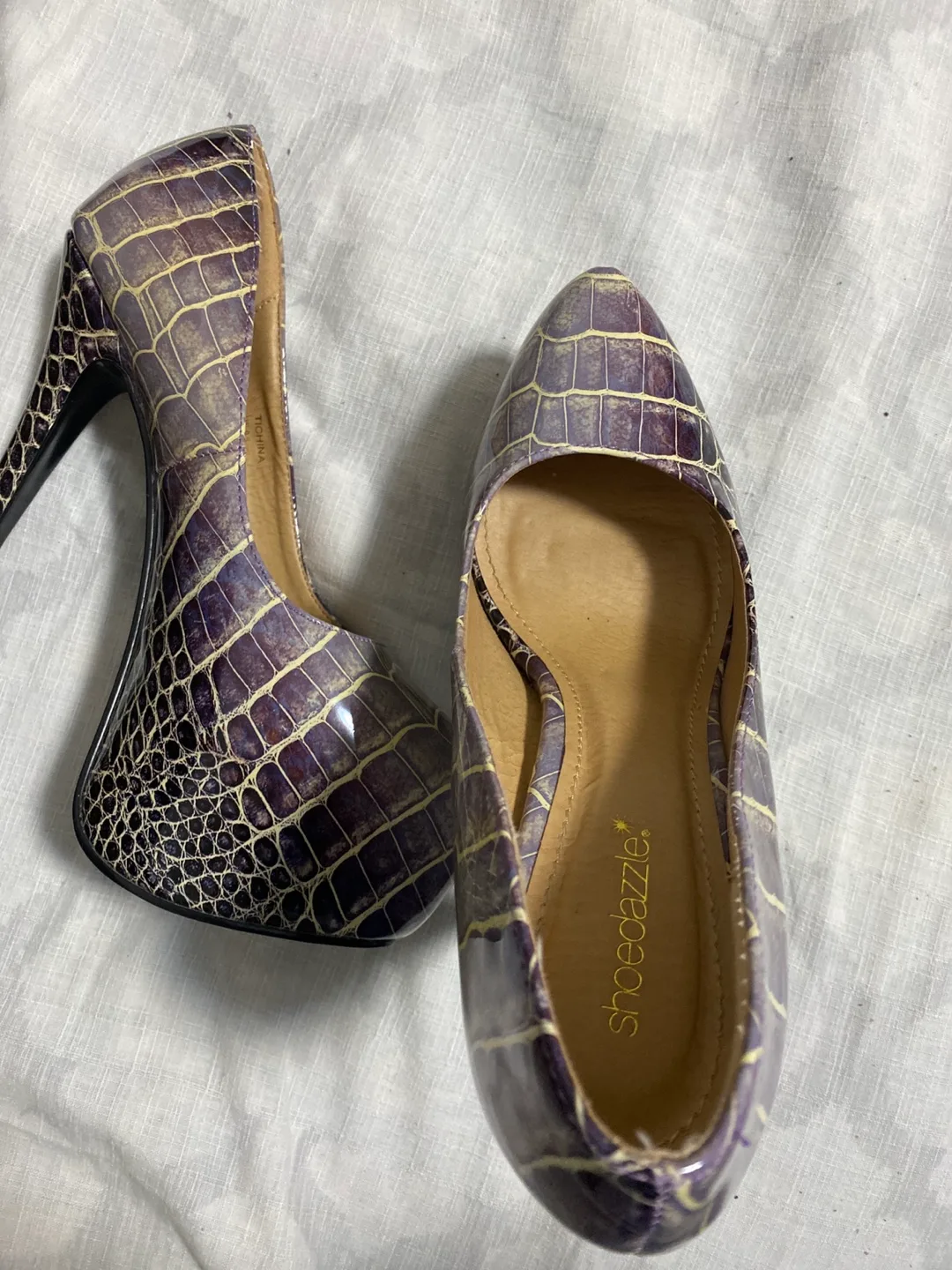 Purple Croc High Heels thumbnail