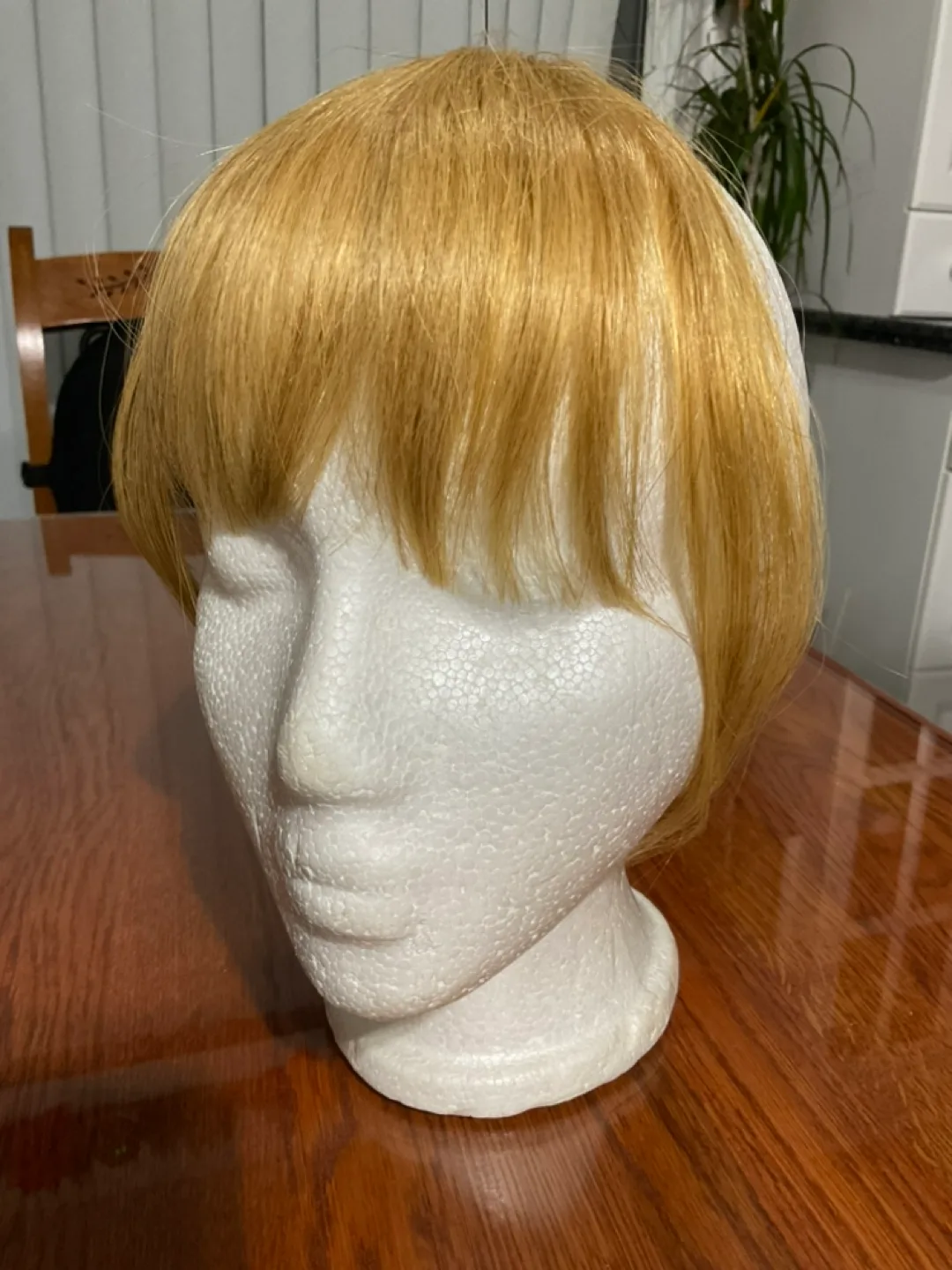 Real human hair, Blonde Clip In Bangs image indicator(2)