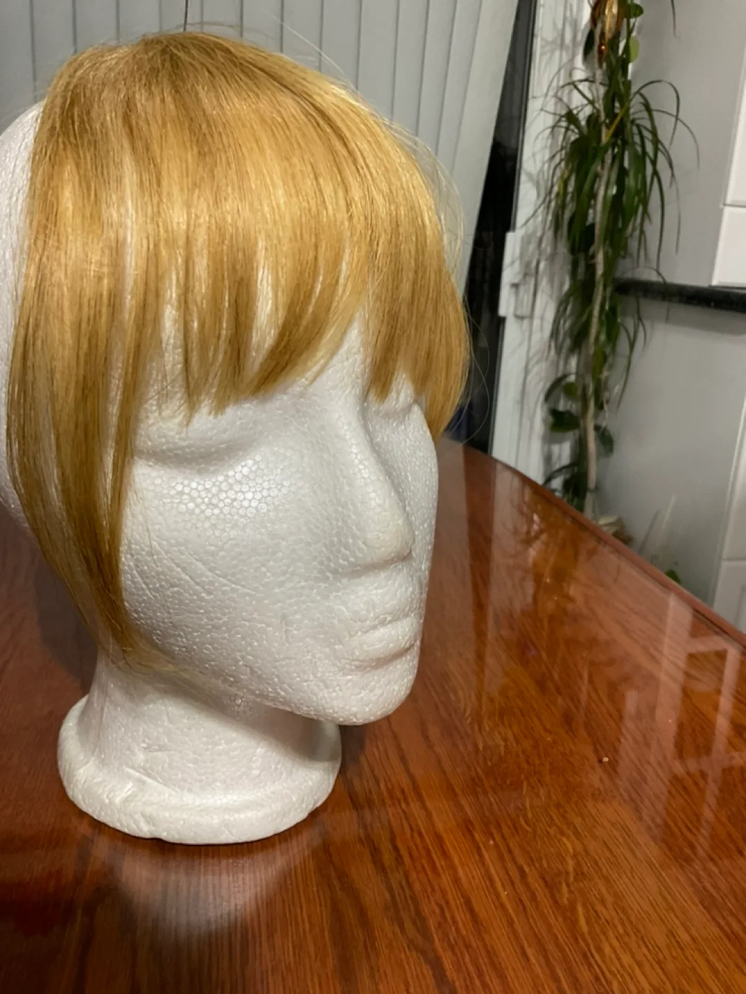 Real human hair, Blonde Clip In Bangs image indicator(3)