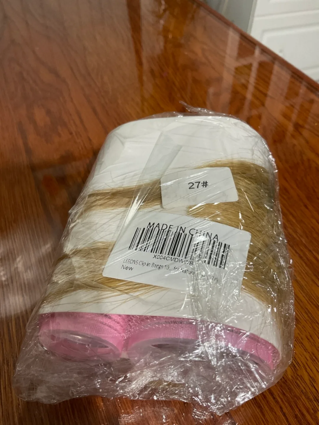 Real human hair, Blonde Clip In Bangs image indicator(7)