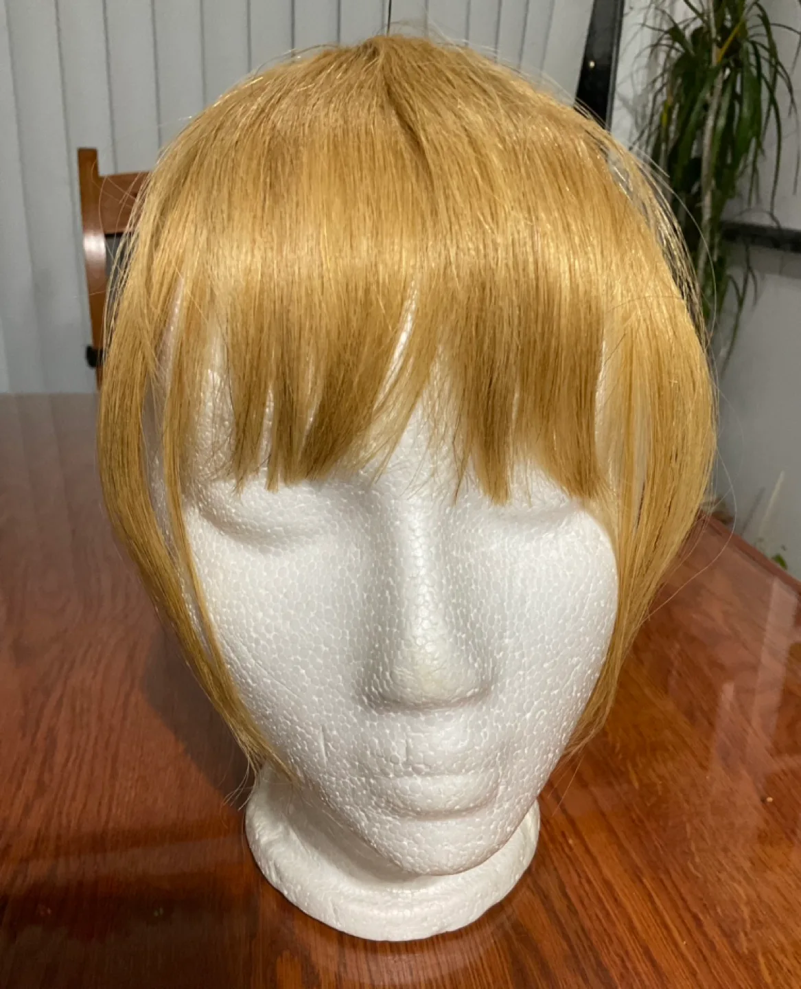 Real human hair, Blonde Clip In Bangs image indicator(4)
