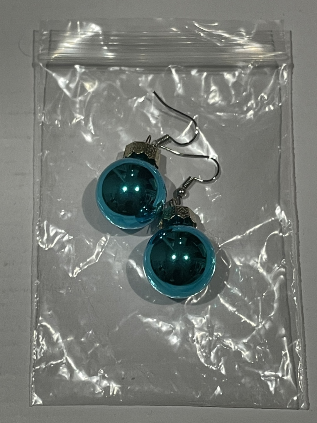 Blue Christmas Ornament Earrings - photo 2