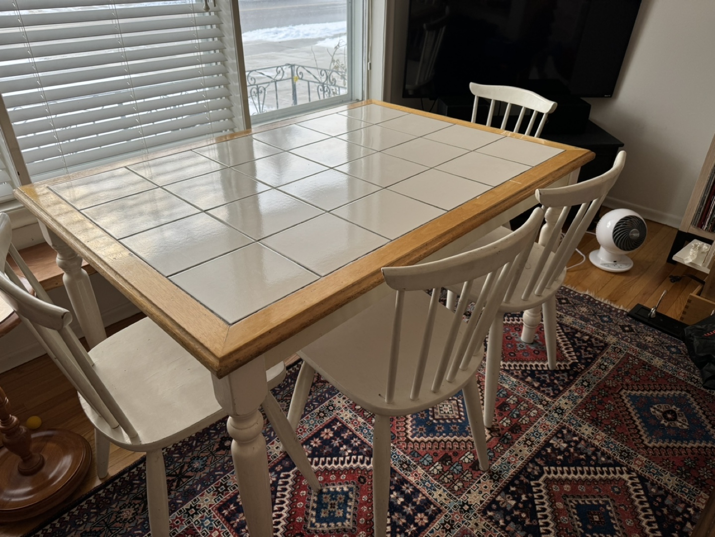 Tiled Kitchen Table and 4 Chairs