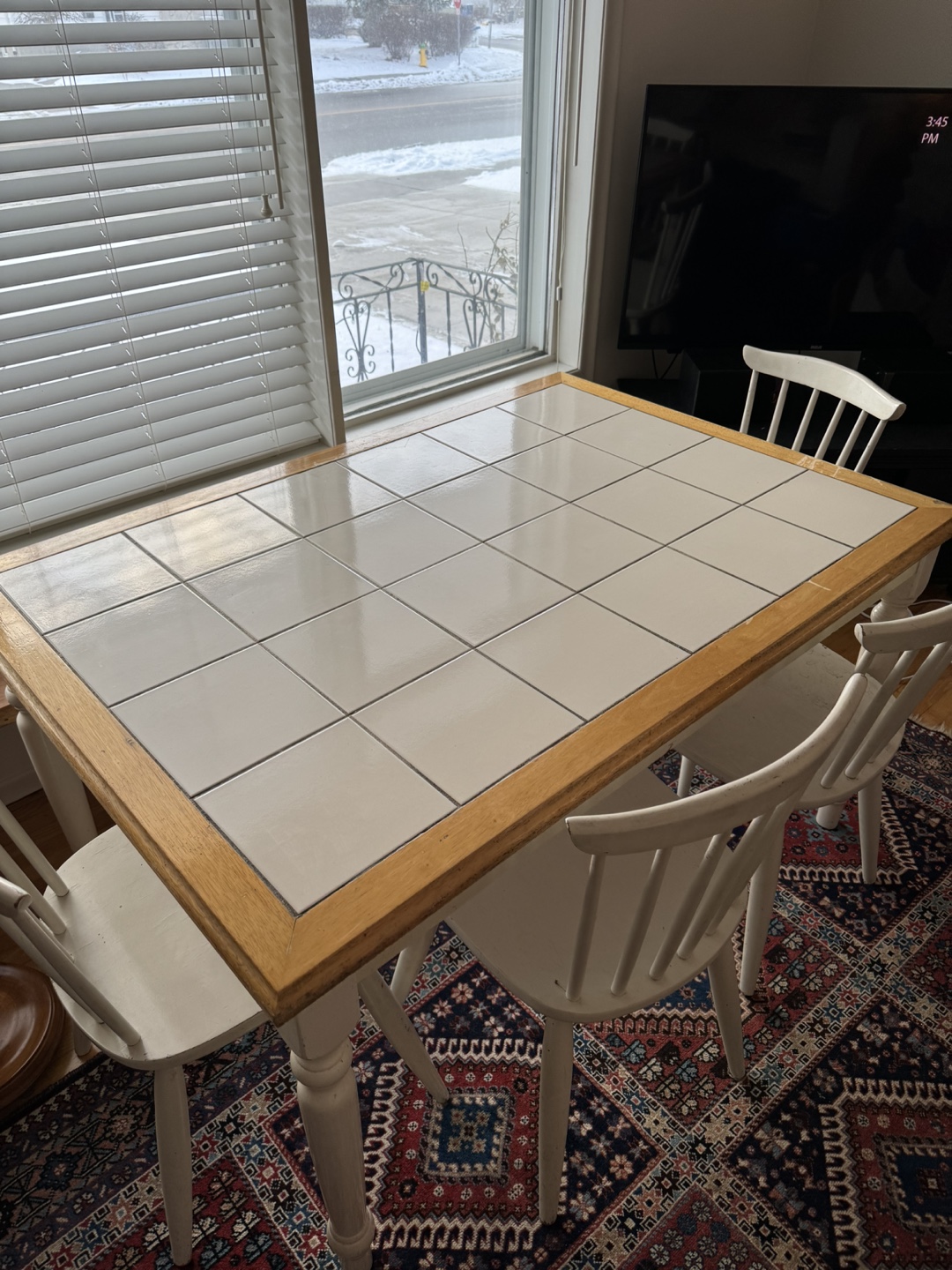 Tiled Kitchen Table and 4 Chairs - photo 4