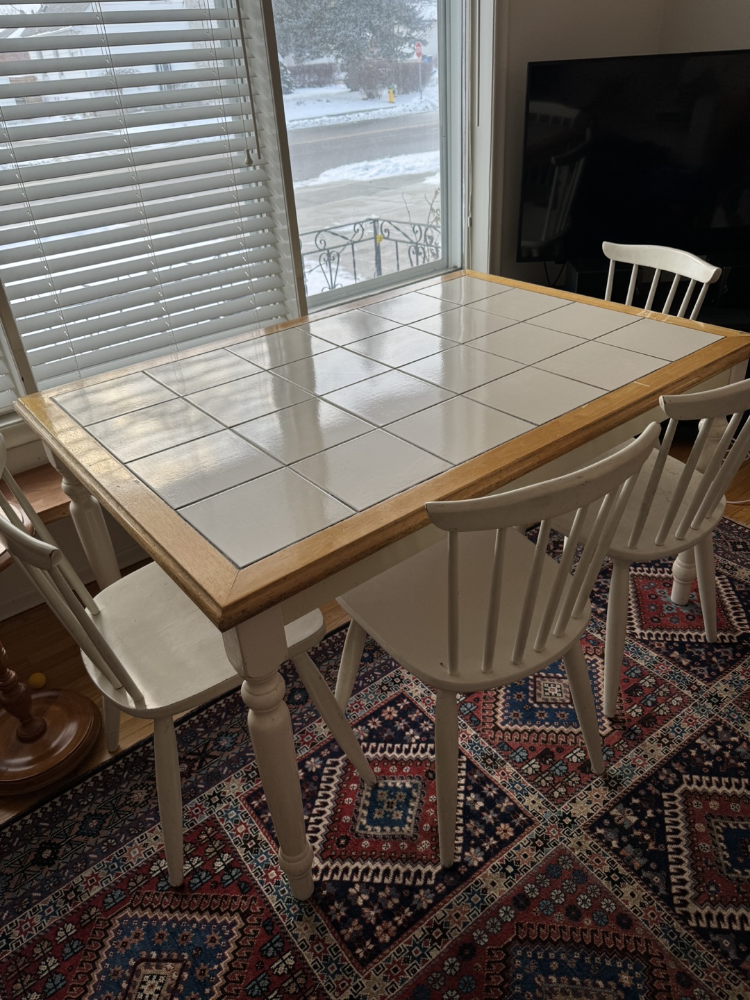 Tiled Kitchen Table and 4 Chairs - photo 3