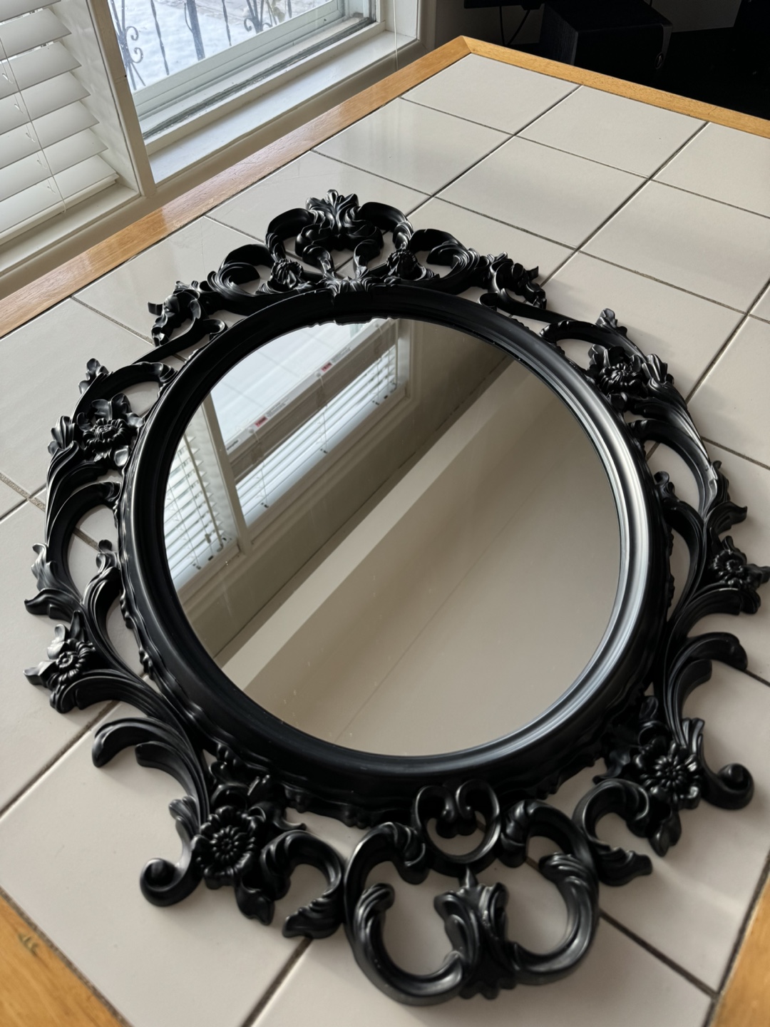 IKEA Ornate Black Mirror - photo 2