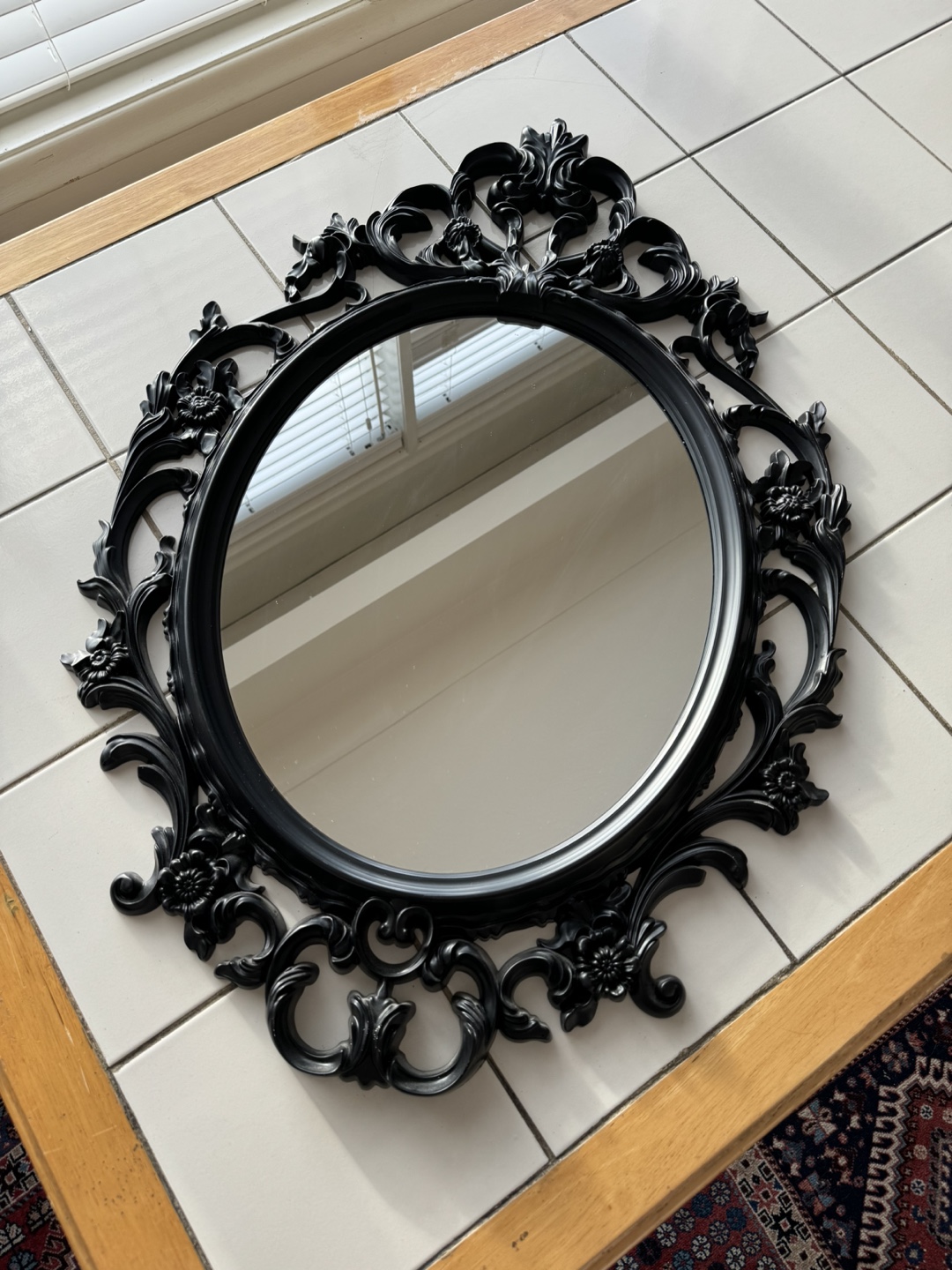 IKEA Ornate Black Mirror - photo 3