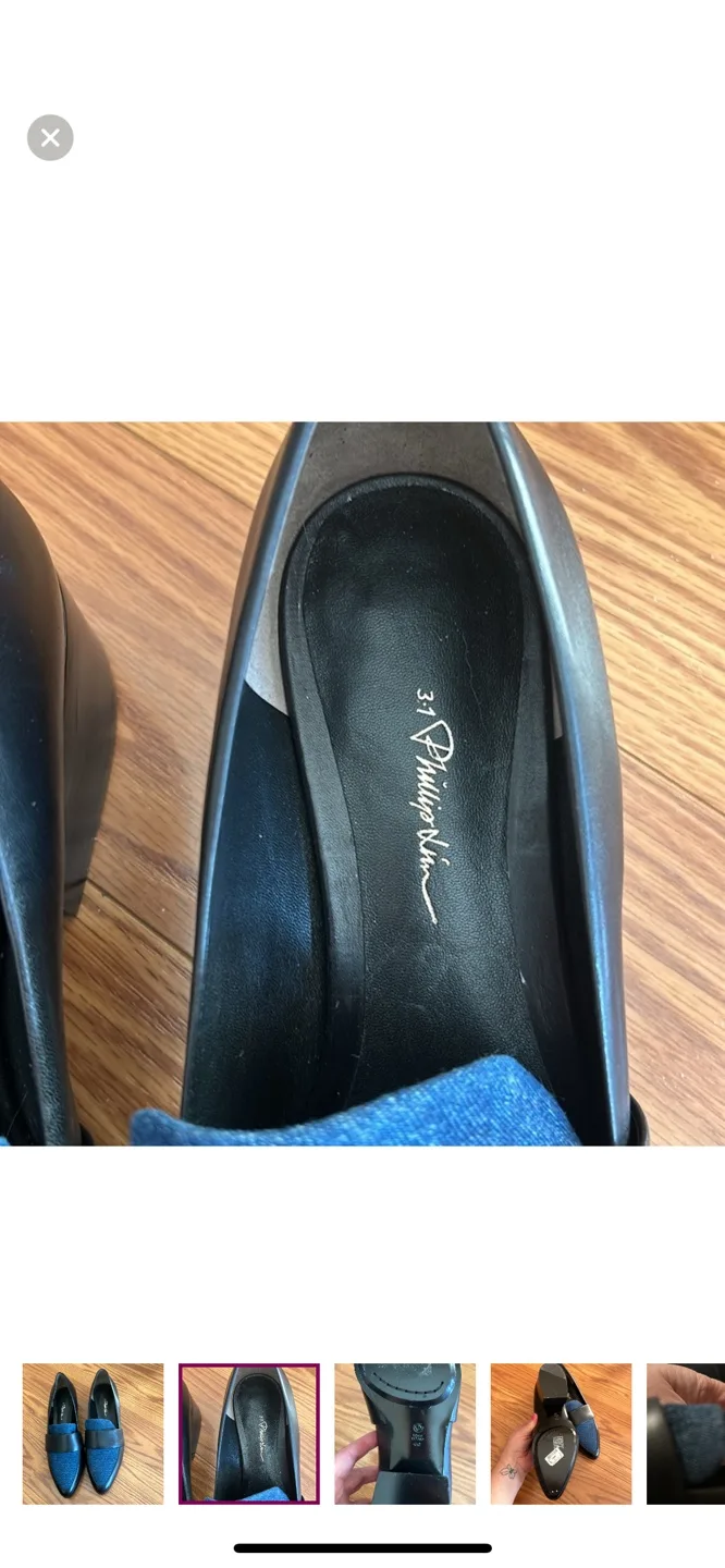 Phillip Lim Blue and Black Loafers image indicator(2)