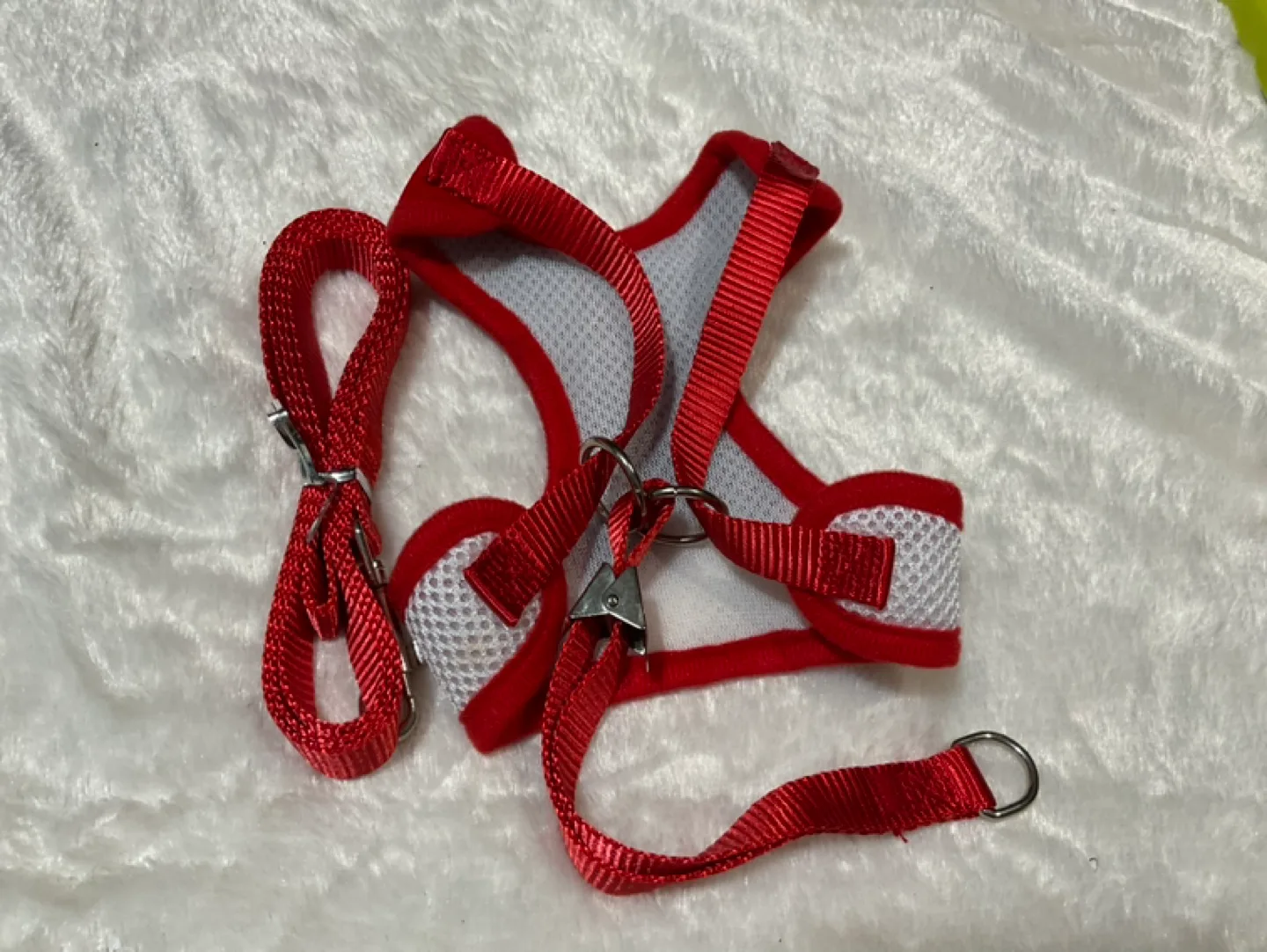 Red Dog Harness  & leash with Bow tie image indicator(3)