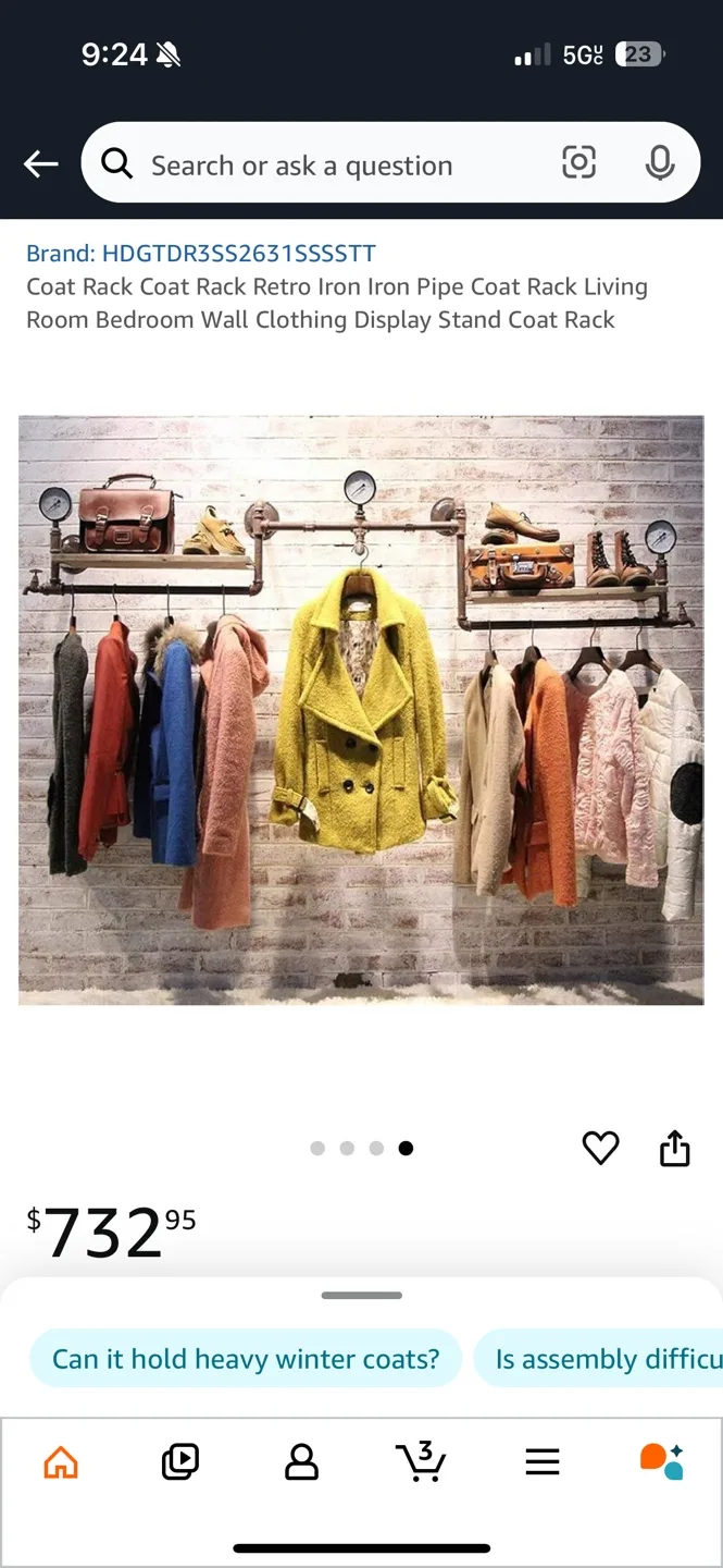 Industrial Pipe Coat Rack image indicator(2)