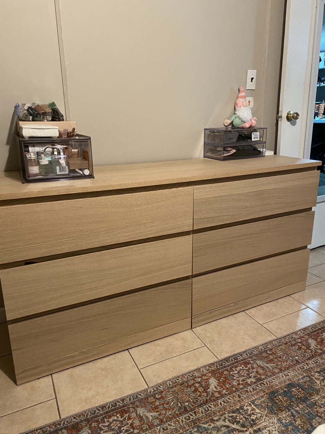 IKEA | MALM 6-Drawer Dresser | white stained/oak
