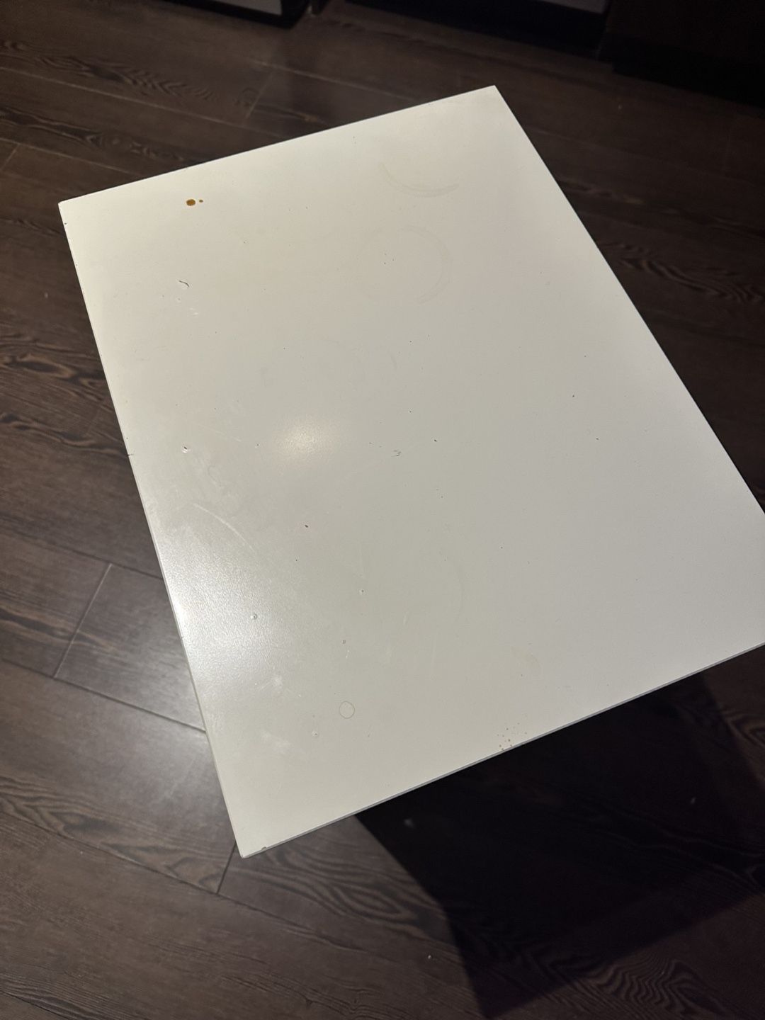 White Nightstand with Drawer - photo 3