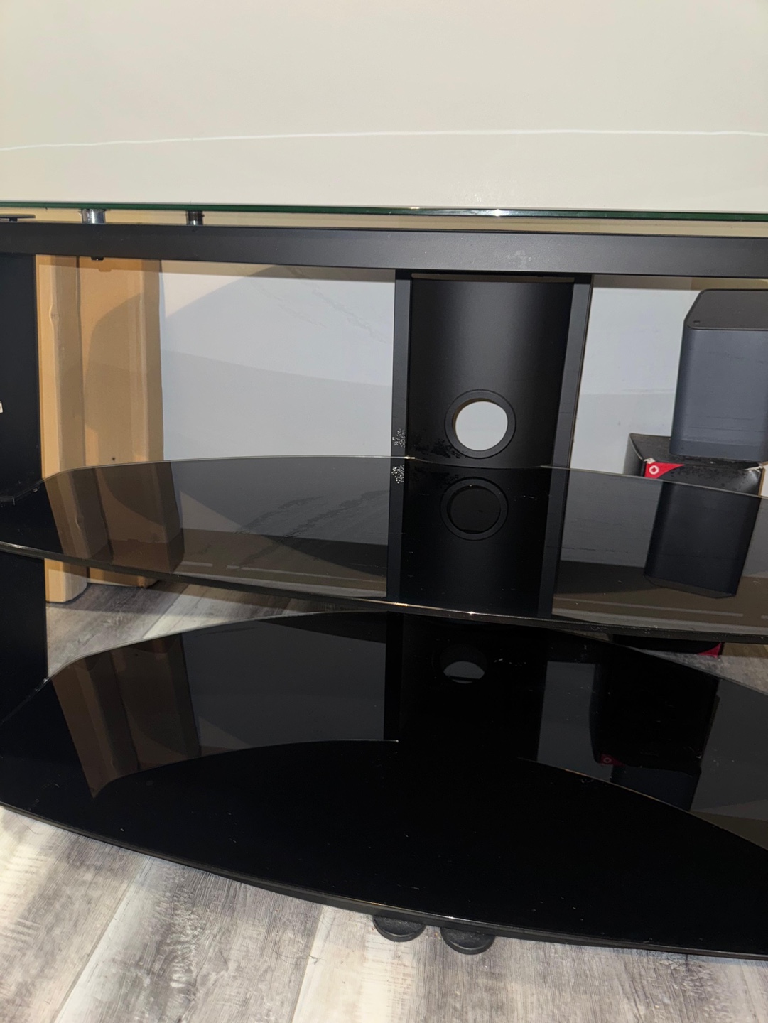 Black Glass TV Stand - photo 5