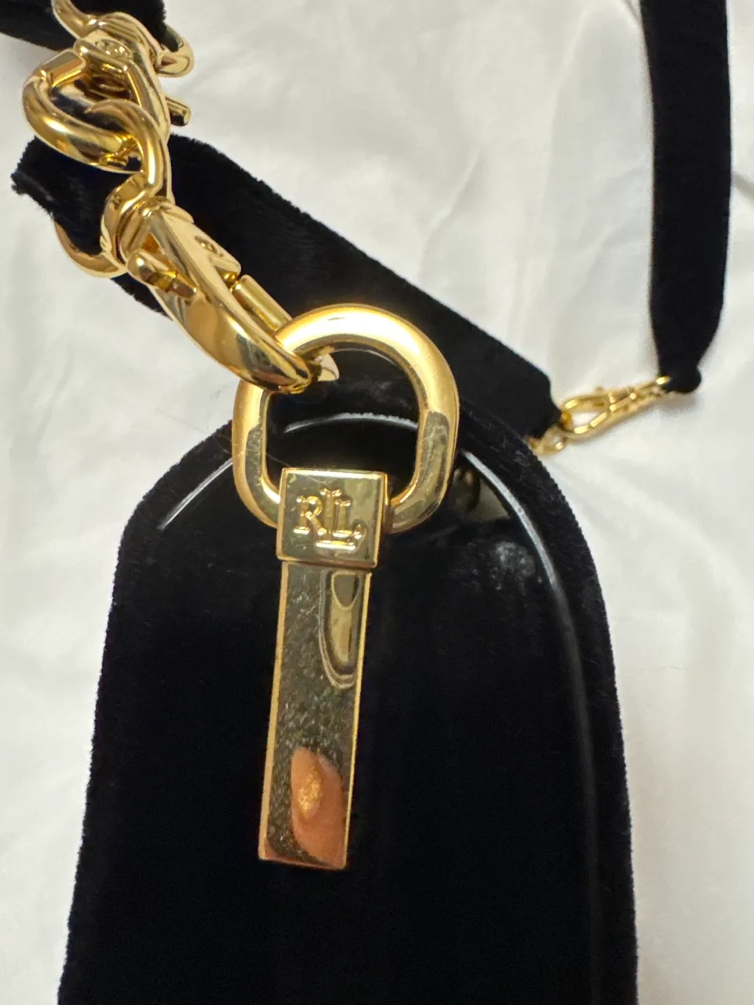 Black Velvet Ralph Lauren Crossbody Bag image indicator(2)