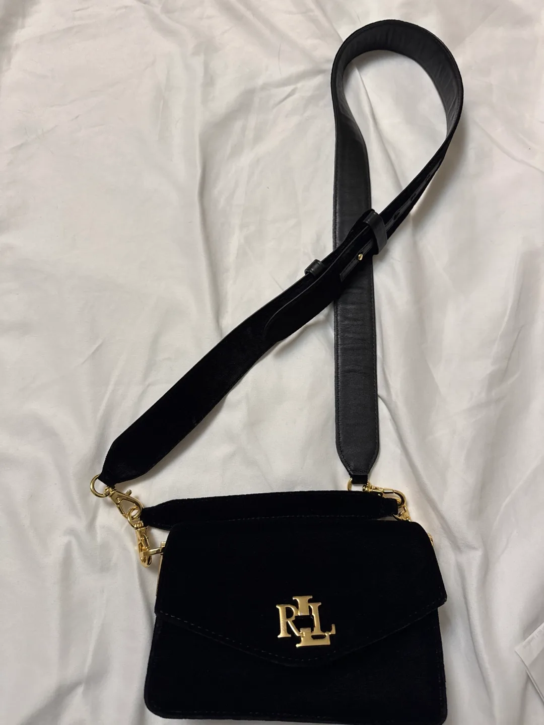 Black Velvet Ralph Lauren Crossbody Bag image indicator(4)