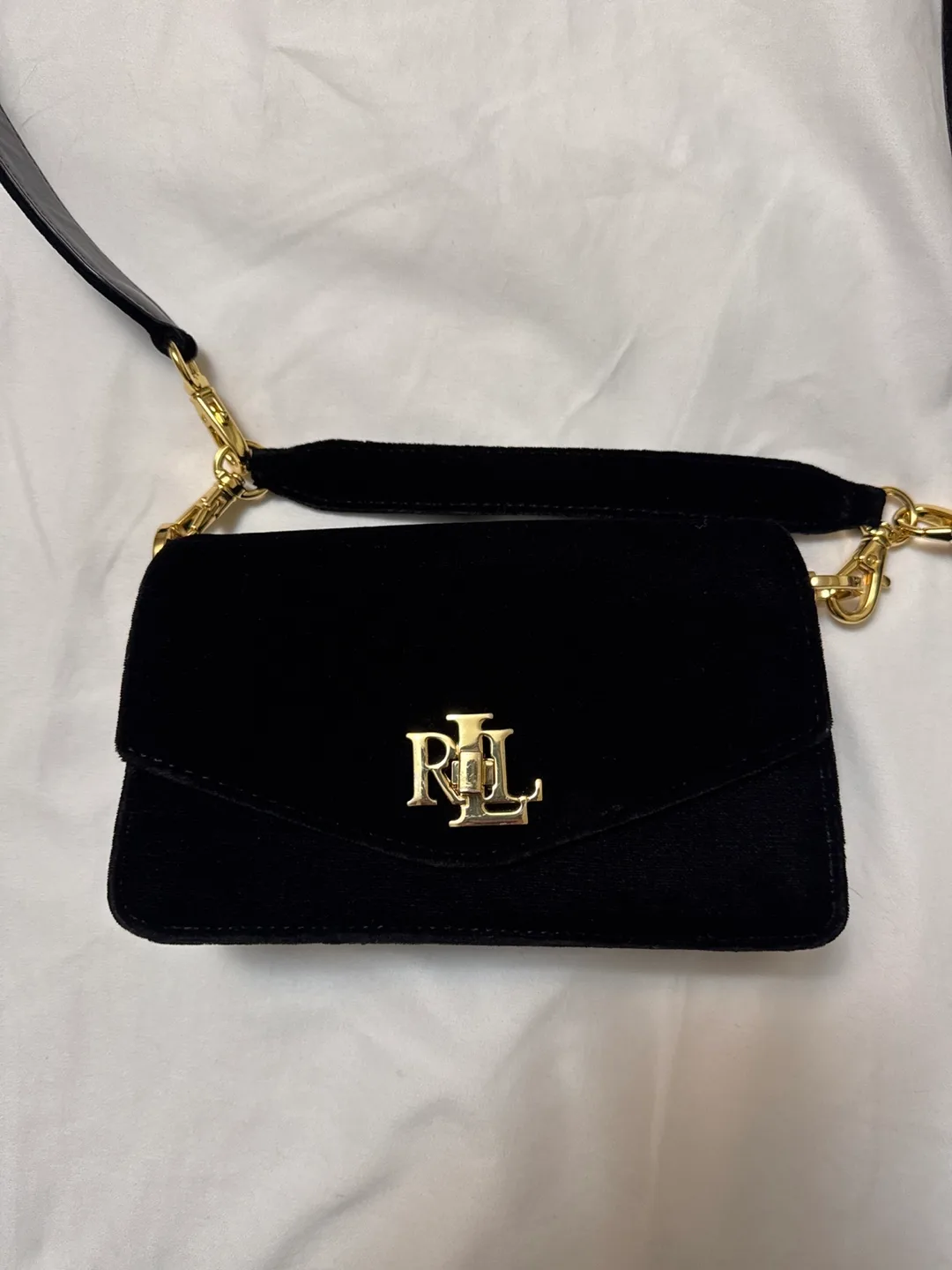 Black Velvet Ralph Lauren Crossbody Bag thumbnail