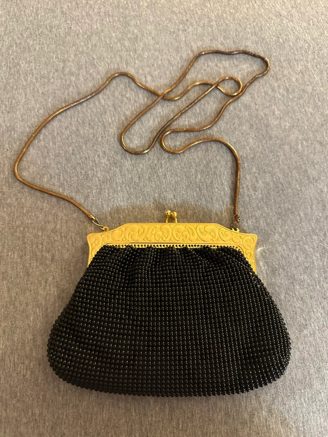 Vintage Black Beaded Evening Bag thumbnail