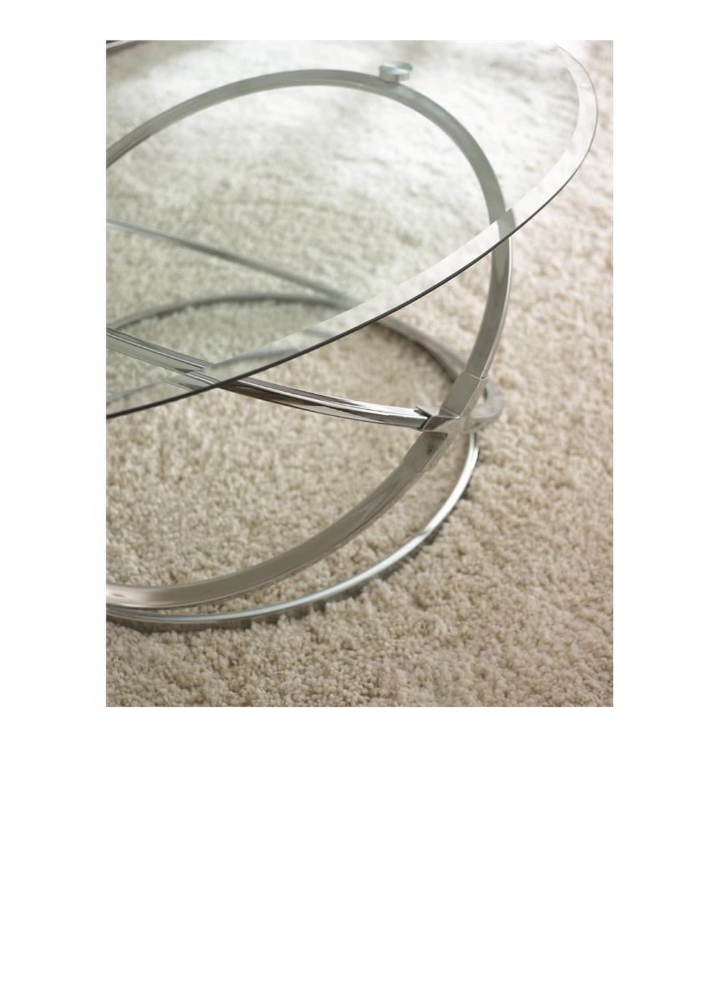 Glass and Chrome Coffee Table - photo 2