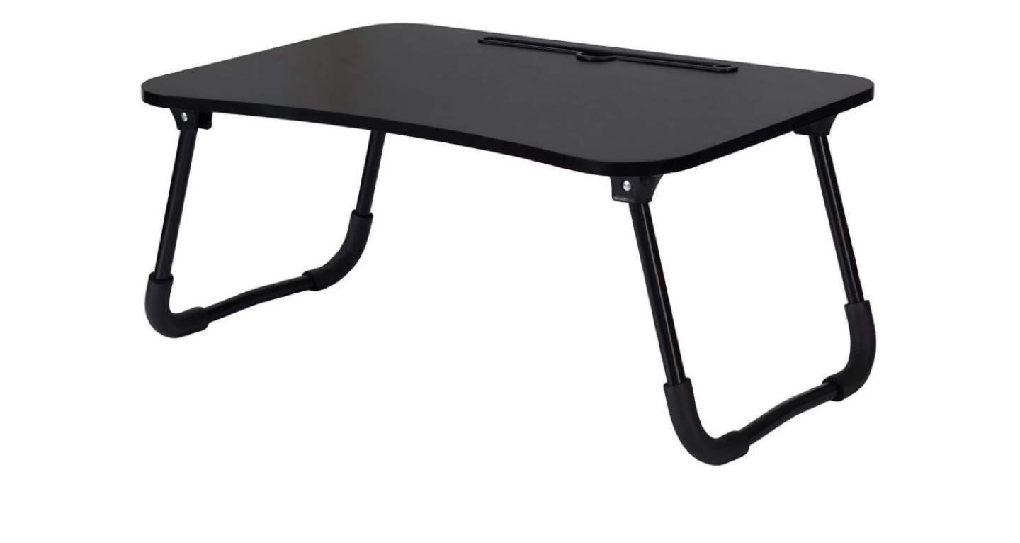Black Laptop Table and tower Fan