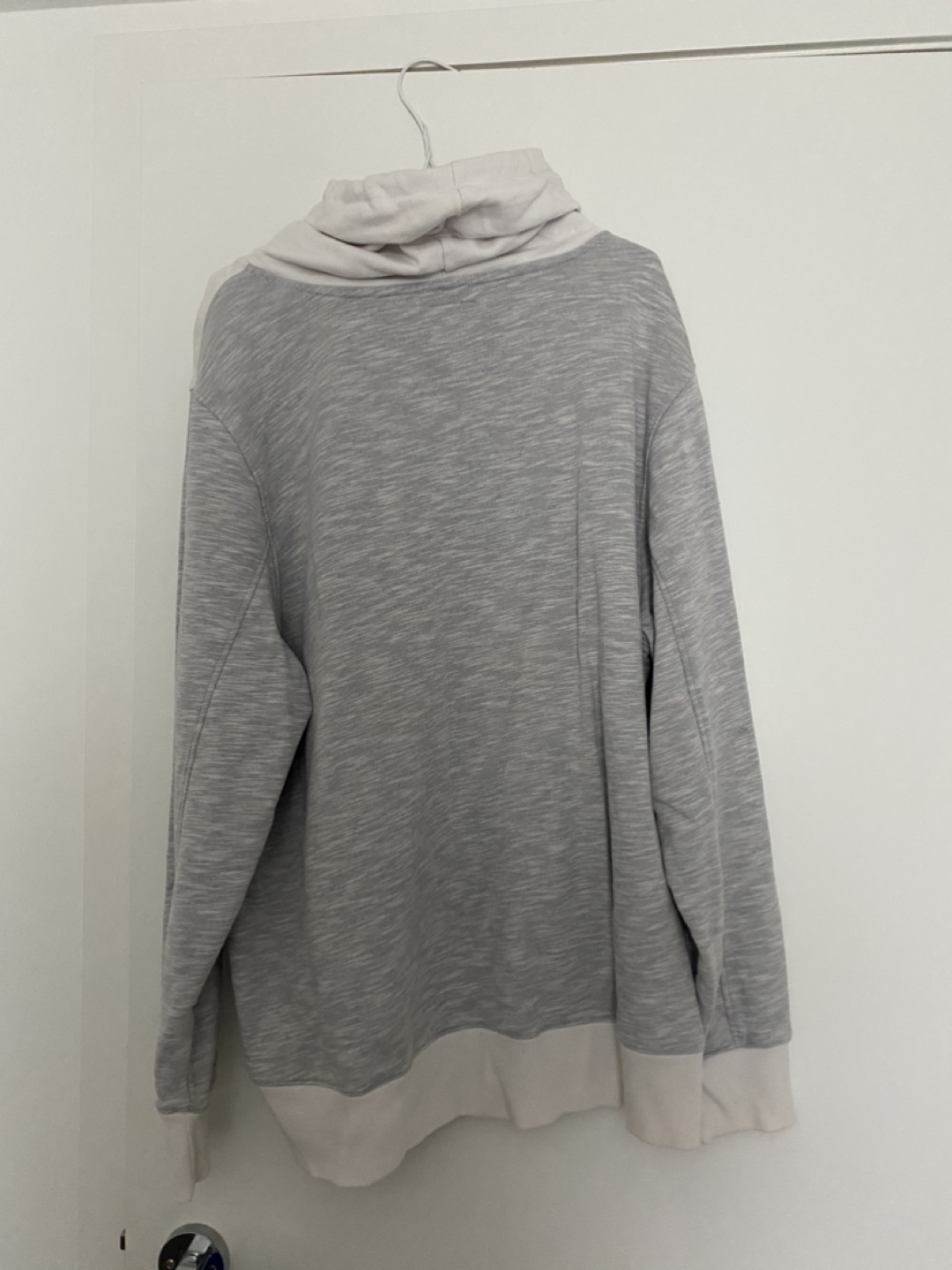 Guess Grey and White Cowl Neck Hoodie - photo 2