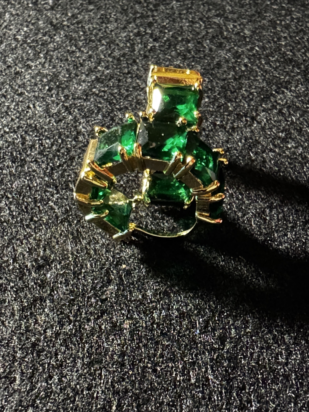 Green Gemstone Hoop Earrings - photo 4