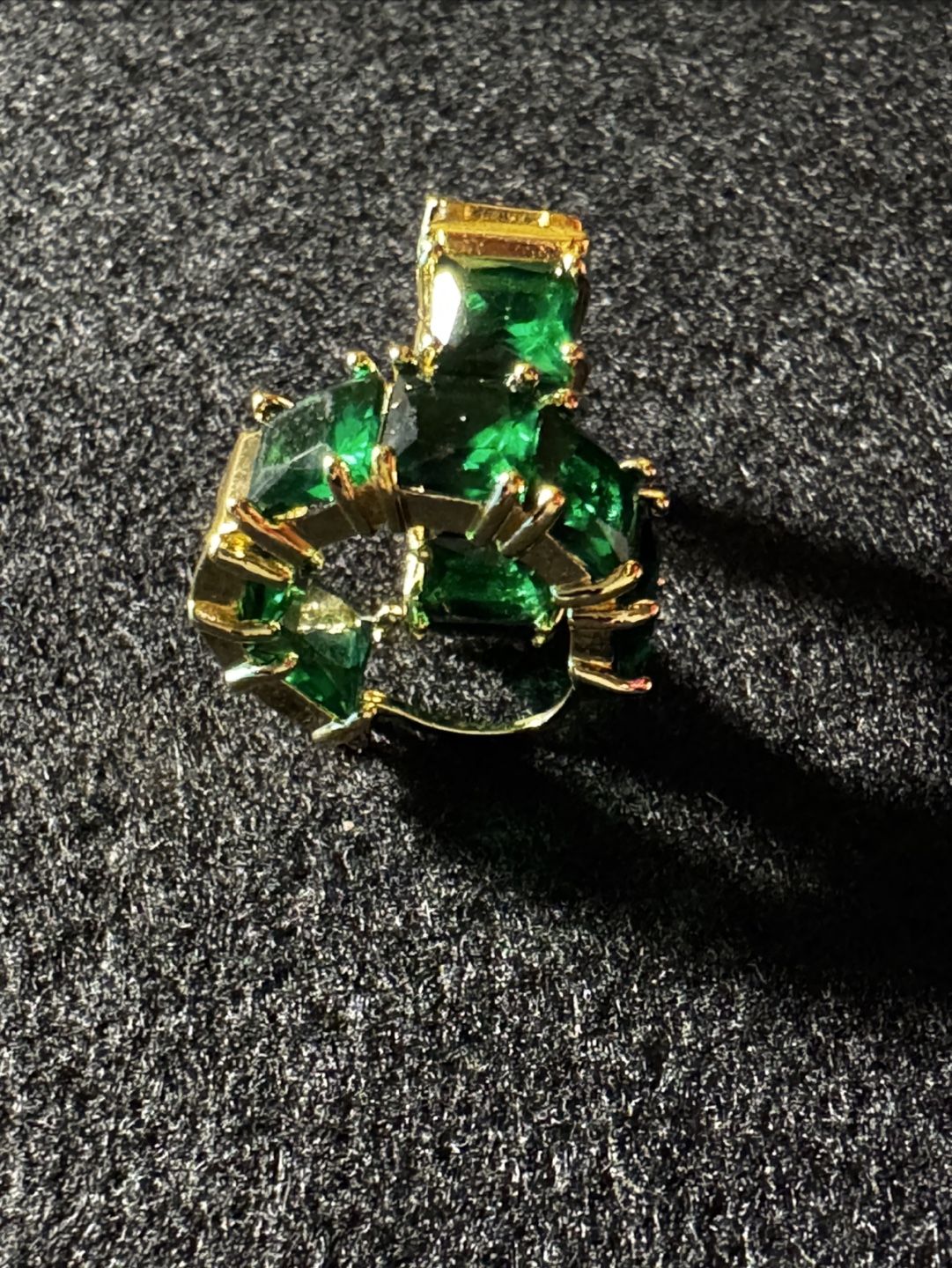 Green Gemstone Hoop Earrings - photo 3