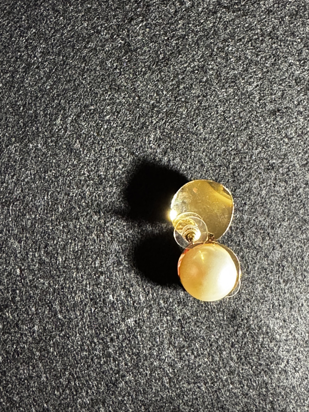 Gold Tone Pearl Stud Earrings - photo 2