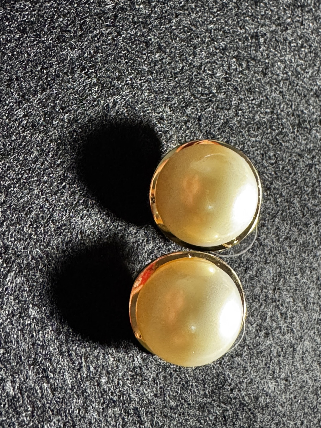 Gold Tone Pearl Stud Earrings - photo 4