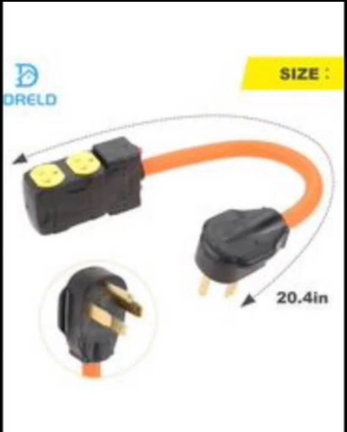 4-Prong 220-Volt Plug to 120-Volt 15/20Amp image indicator(5)