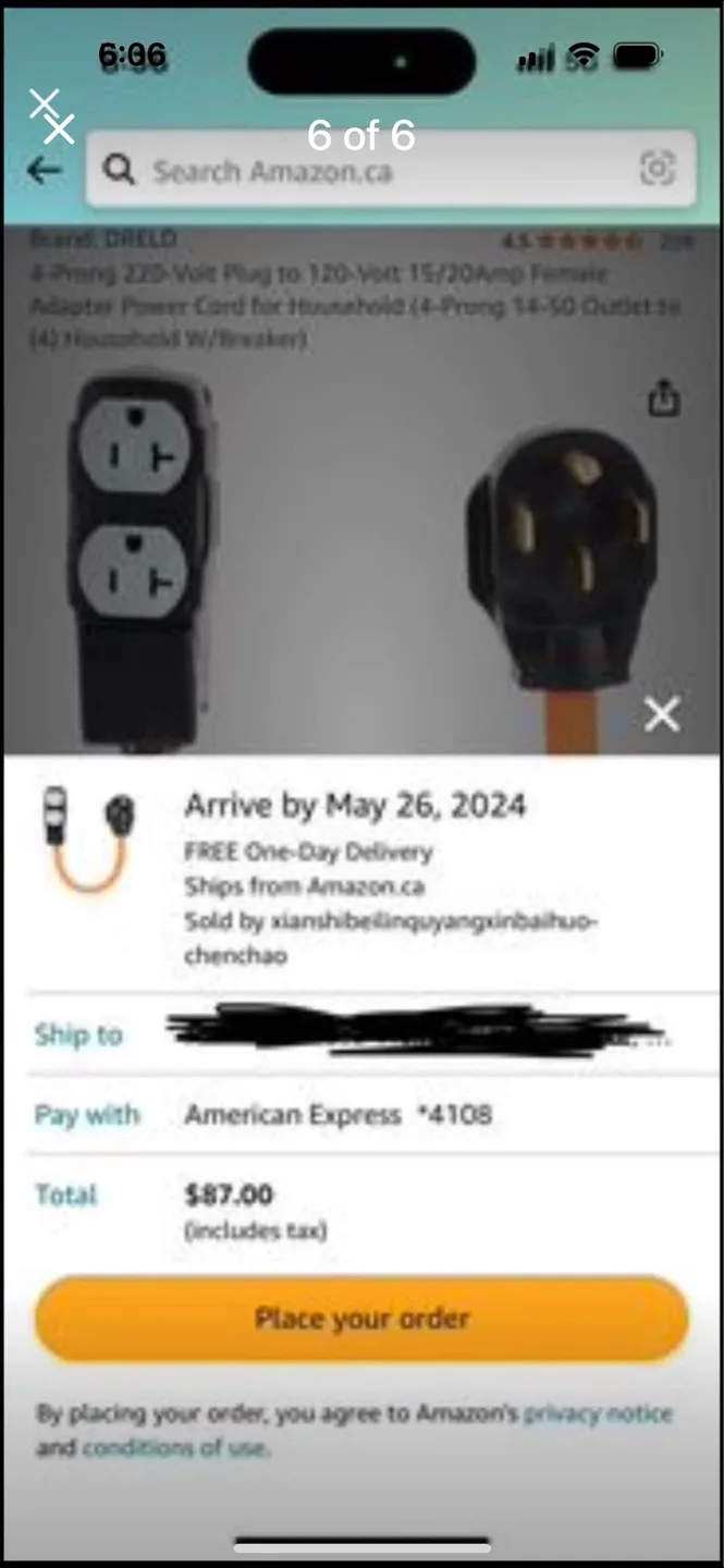 4-Prong 220-Volt Plug to 120-Volt 15/20Amp image indicator(6)