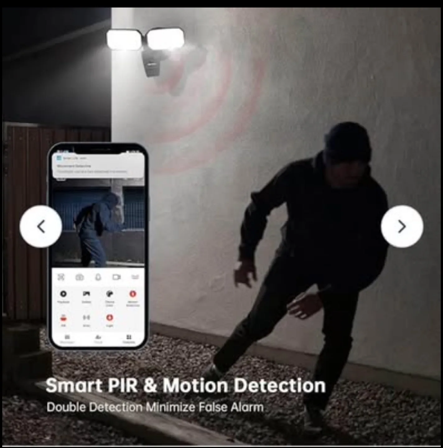 Smart Security Camera with Floodlights image indicator(2)