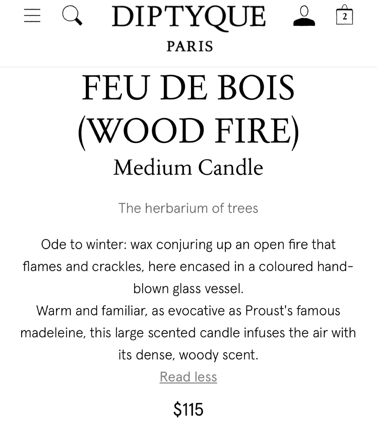 NEW Diptyque Feu de Bois medium 300g and large 600g Candles - photo 2