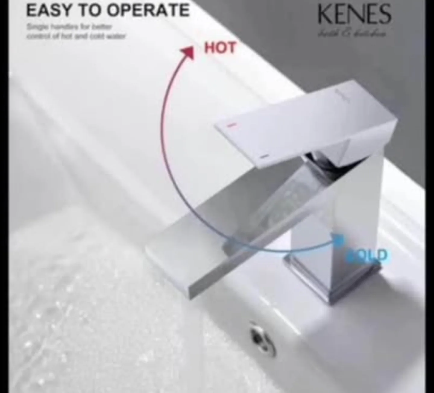 KENES Single Handle Bathroom Faucet image indicator(3)