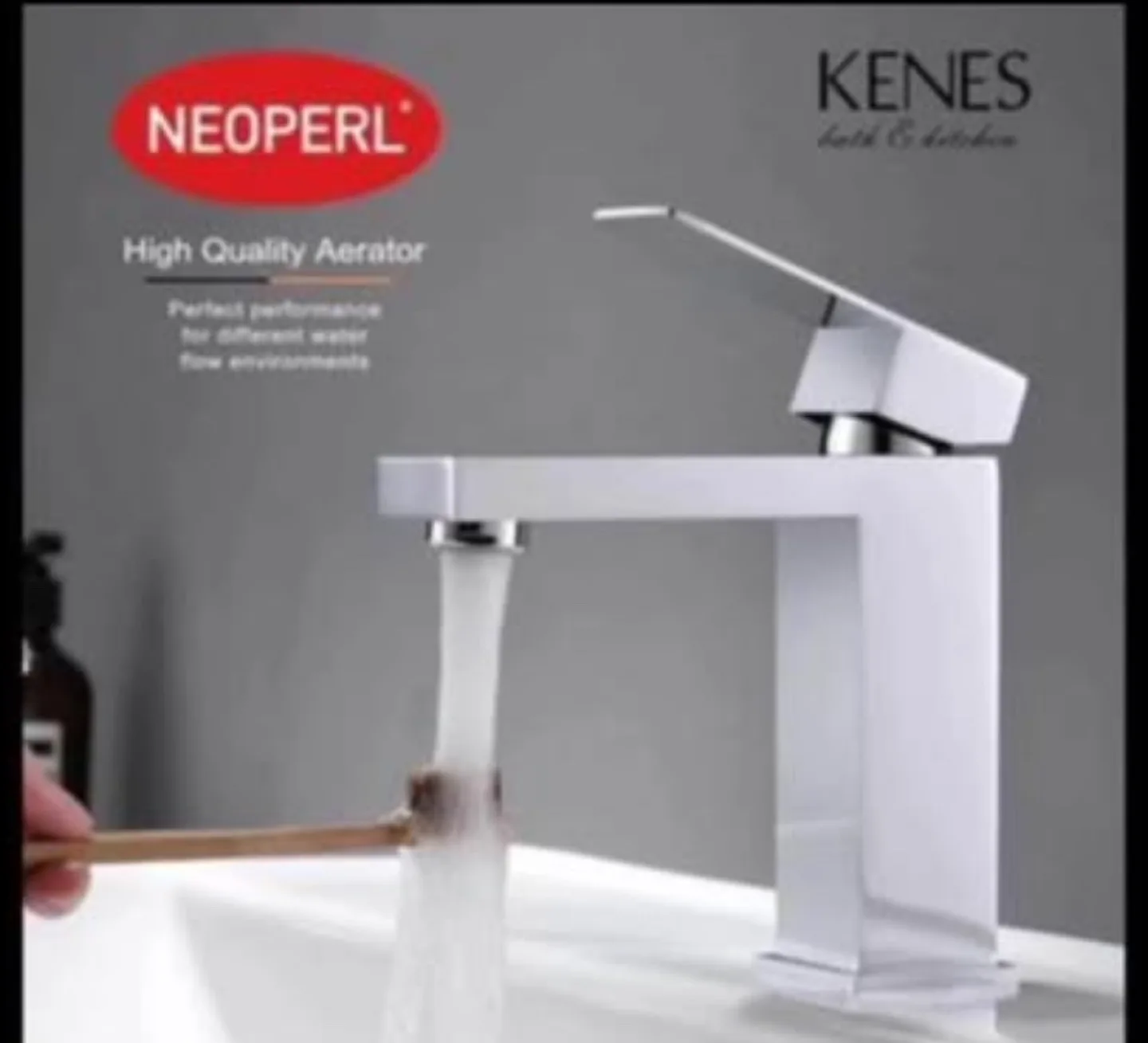 KENES Single Handle Bathroom Faucet image indicator(4)