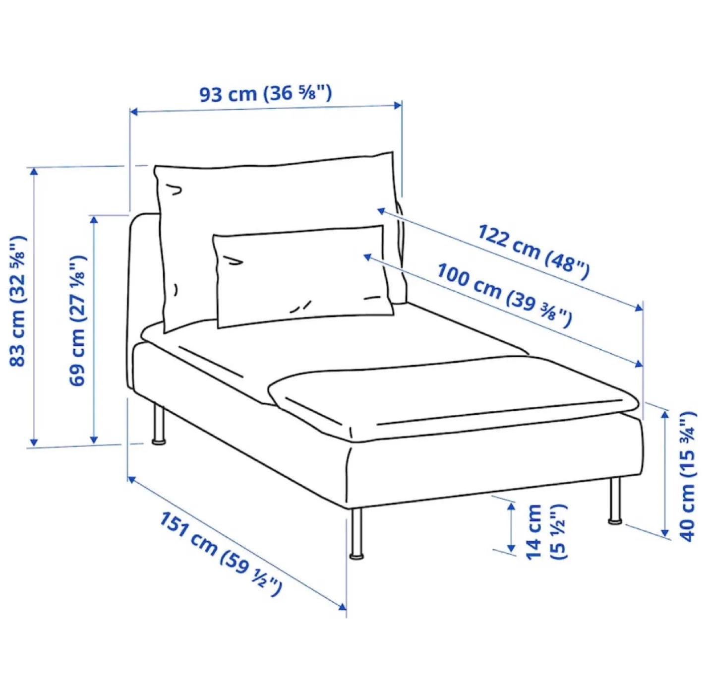 Moving sale - IKEA Chaise Lounge - light pink image indicator(5)