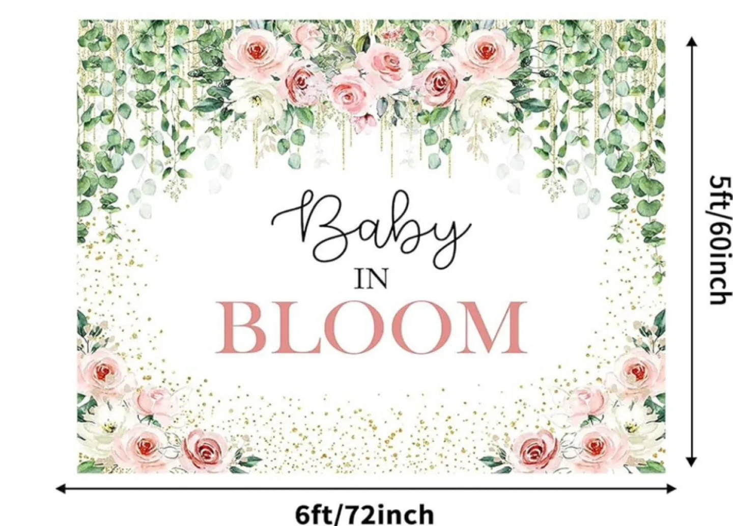 Baby in Bloom Baby Shower Backdrop