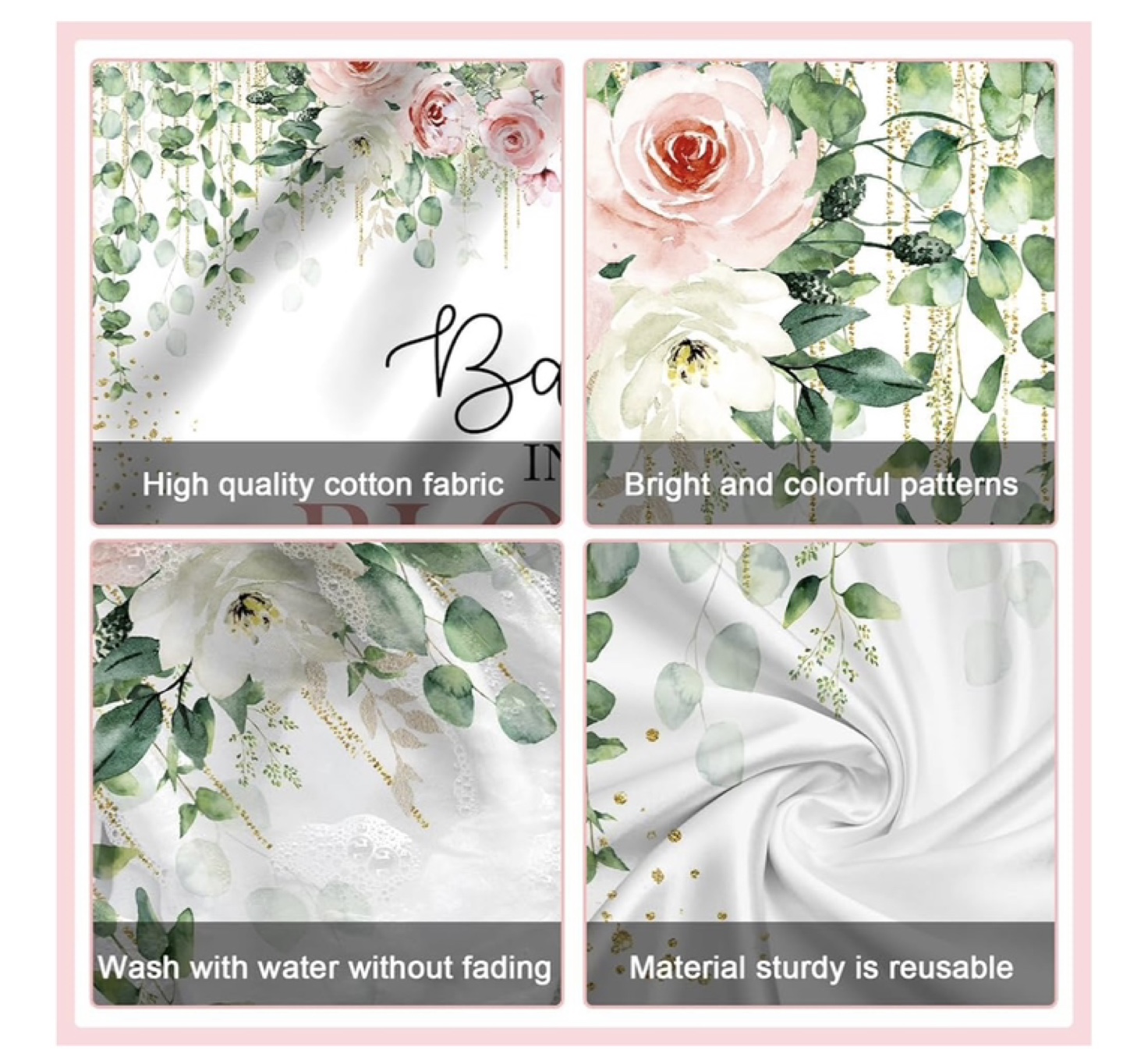 Baby in Bloom Baby Shower Backdrop - photo 3