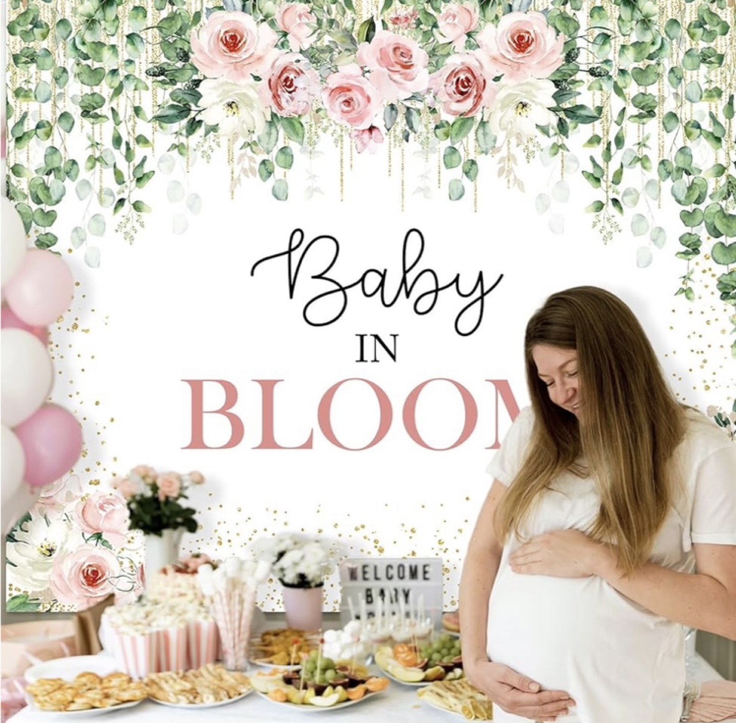 Baby in Bloom Baby Shower Backdrop - photo 4