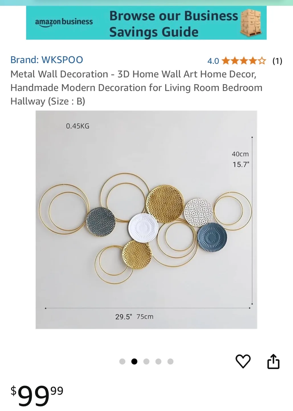 🏆 Week One  = Metal Wall Decor image indicator(5)