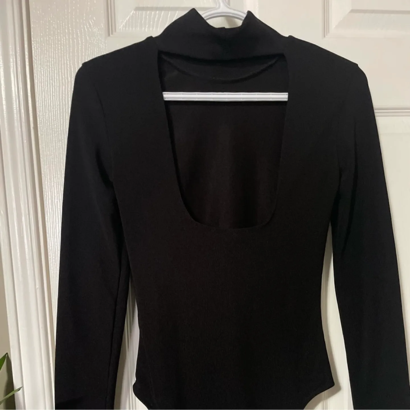 Zara High Neck Long Sleeve Black Bodysuit image indicator(8)